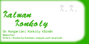 kalman konkoly business card
