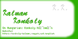 kalman konkoly business card